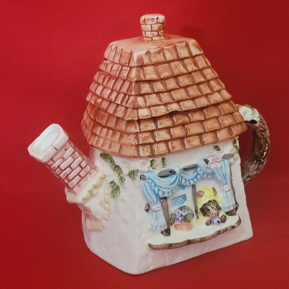 Vintage Heritage Mint Tiled Cottage Decorative Tea Pot 1991 - Picture 10 of 12